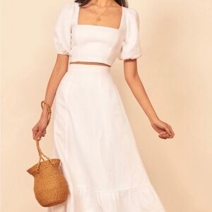 Reformation Yucca Linen Two Piece Matching Set